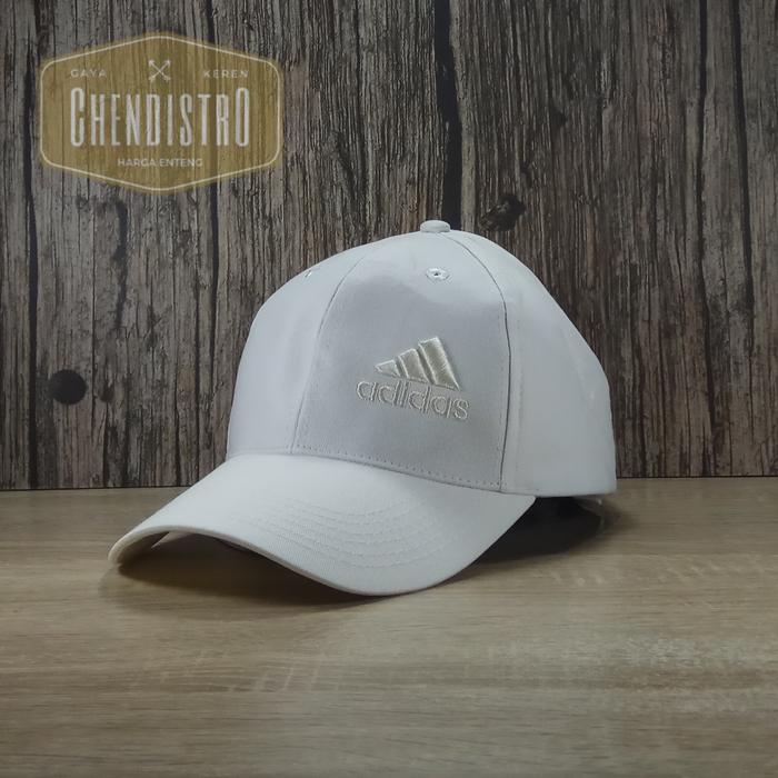 Topi Baseball Logo Adidaas Putih