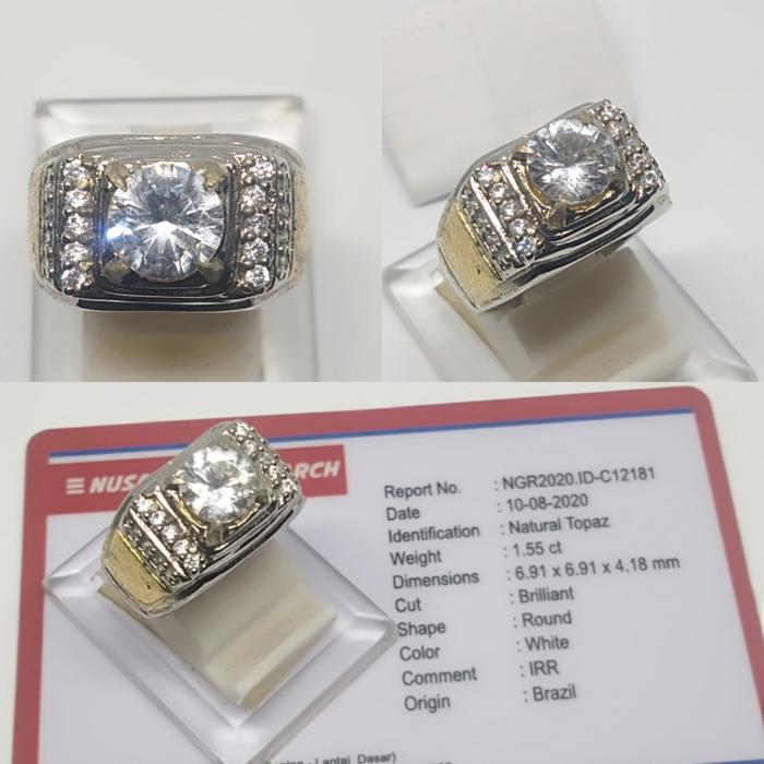 BATU CINCIN WHITE TOPAZ PLUS MEMO