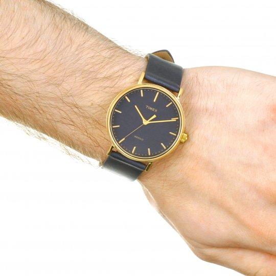 Jam Tangan Timex Weekender Fairfield TW2R26000 Men Black Leather Strap