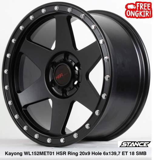 Velg Mobil R20x9 H6x139,7 Buat PAJERO FORTUNER HILUX HUMMER HYUNDAI
