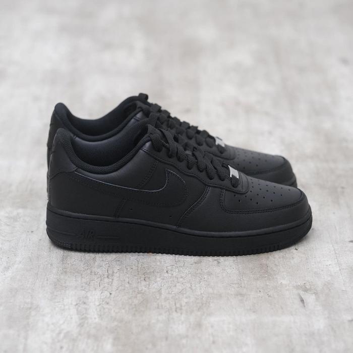 Sepatu Nike Air Force 1 Full Black Original Sneakers Cewek Murah