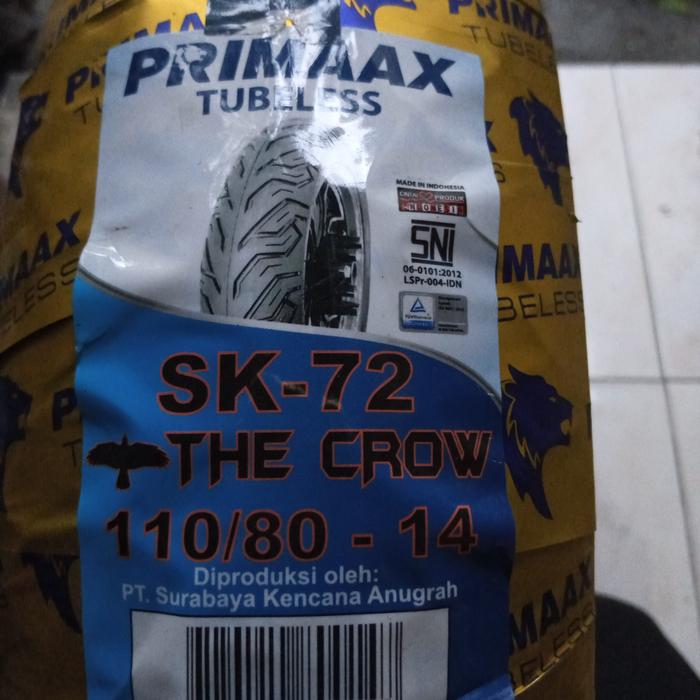 Ban tubeless primaax 110/80-14 SK-72 primax SK 72