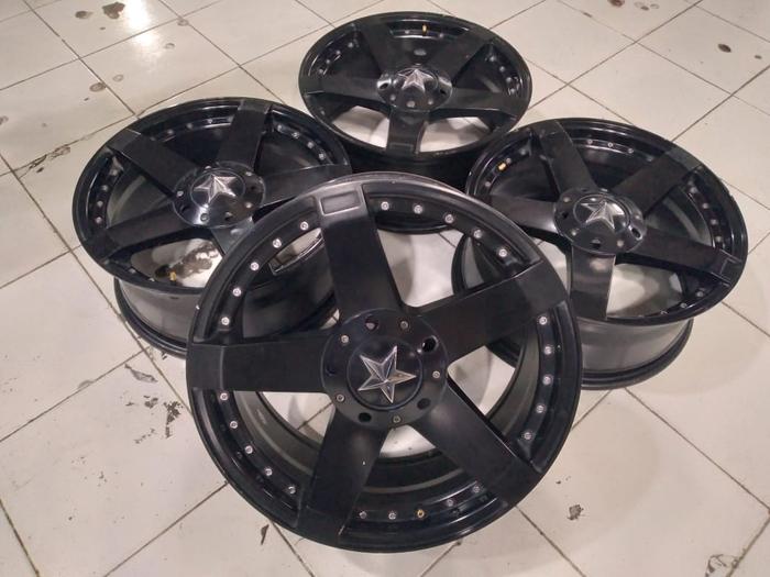ready velg gahar model ROCKSTAR R17X7,5 Rata pcd 4X100/4X114 ET35