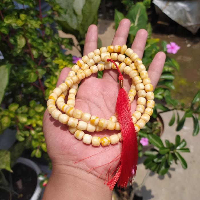 Tasbih muslim batu marjan coral putih