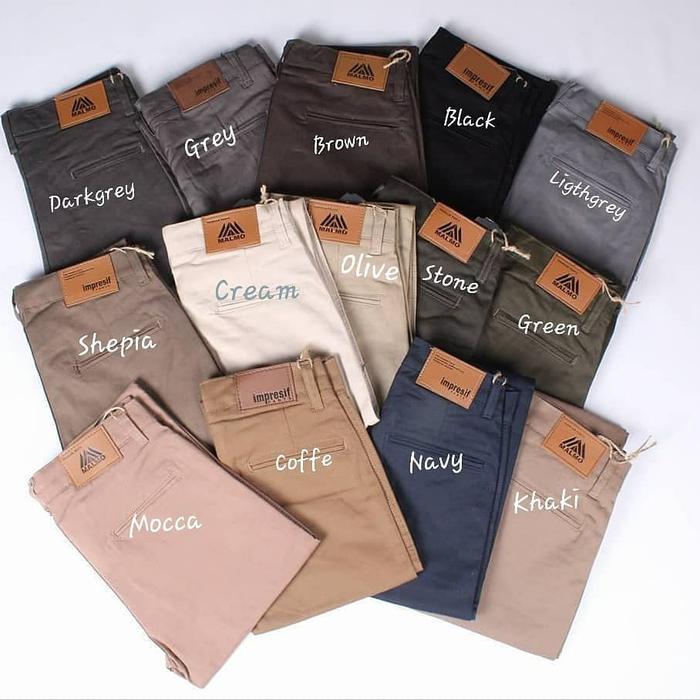 Malmo Chino Panjang Pria - Slim Fit - Formal / kantor -Dark Olive