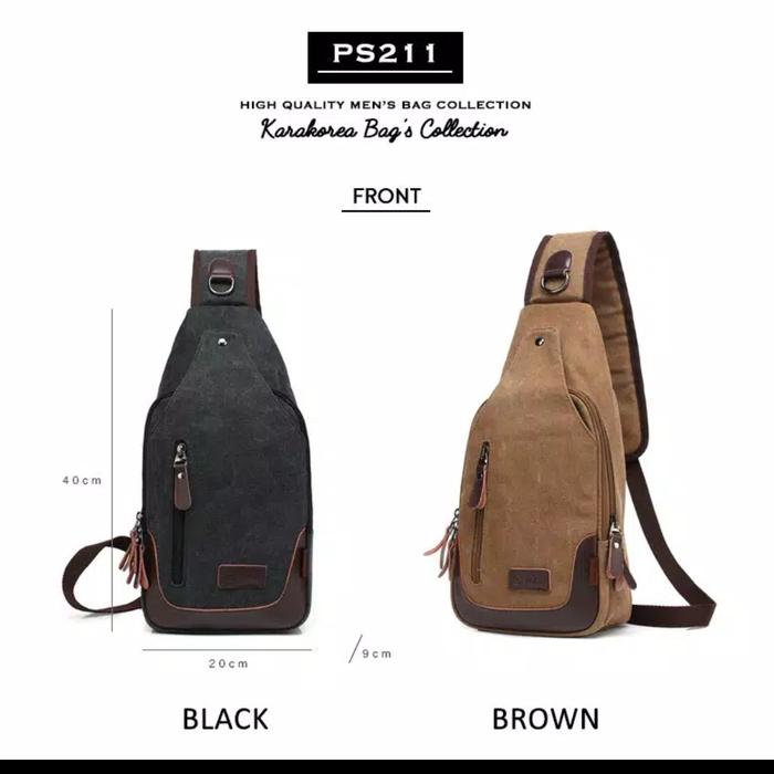 TAS SLINGBAG CANVAS LEVIS IMPORT ORIGINAL PRIA WANITA UNISEX TERBARU