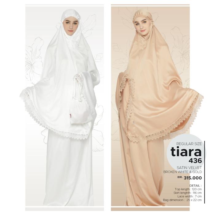 Mukena Tatuis Tiara 436 Putih Original Bahan Lembut - Mukena Putih
