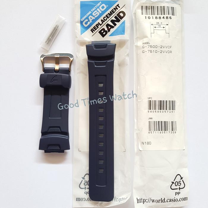 STRAP G-SHOCK G-7500-2V G 7500 G 7510 DARK BLUE CASIO ORIGINAL