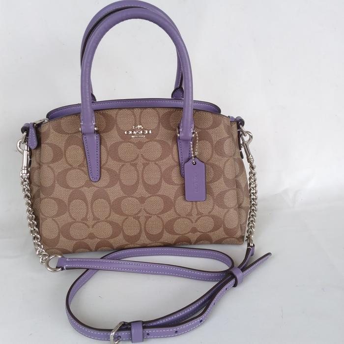 COACH MINI SAGE KHAKI PURPLE TAS COACH ORIGINAL