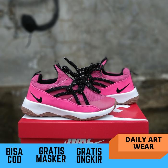 sneakers nike city loop pink black sepatu wanita casual import premium
