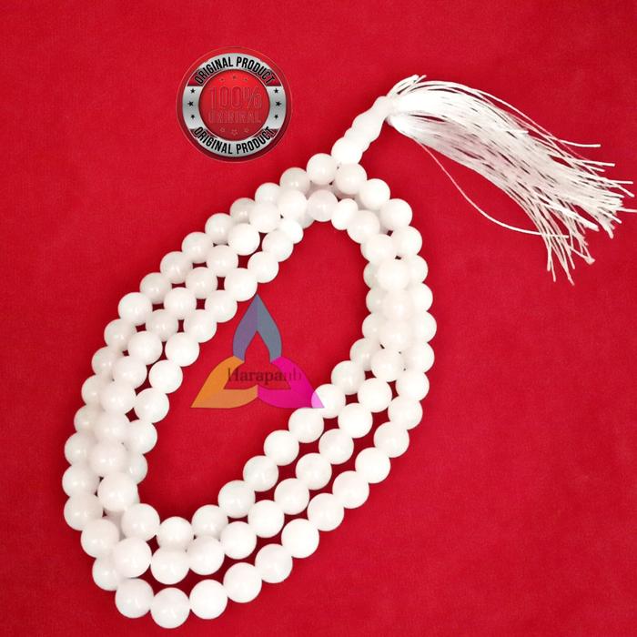 TASBIH BATU GIOK PUTIH SALJU ASLI ISI 99
