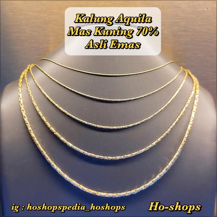 Kalung Aquila Mas Kuning Kadar 70% Asli Emas