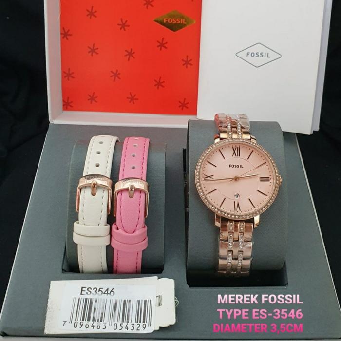 Jam Wanita Fossil ES3546 ES 3546 Fullset Box & Tali Cadangan 3.5cm