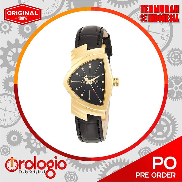 Jam Tangan Hamilton Ventura Quartz Black Dial Shield