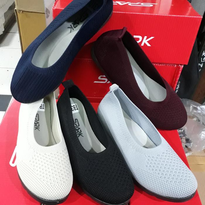 sepatu slip on wanita Spark original import sepatu karet/rajut