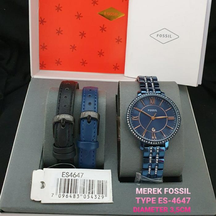 Jam Wanita Fossil ES4647 ES 4647 Fullset Box & Tali Cadangan 3.5cm