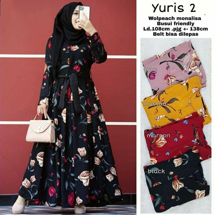 Yuris Maxy | Home Dress Monalisa Tulip | Gamis Yuris 2 Maxi Terlaris