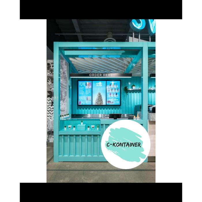 Booth semi container kedai cafe custom design #168