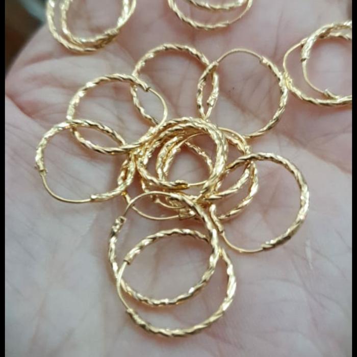 Anting gipsy gipsi gypsy anak 0.5 gram setengah gr emas asli 70% 700