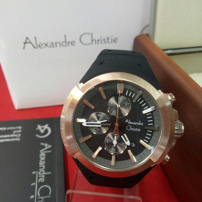 Jam Tangan Analog Pria Alexandre Christie AC 6566 MC Stainless Rubber