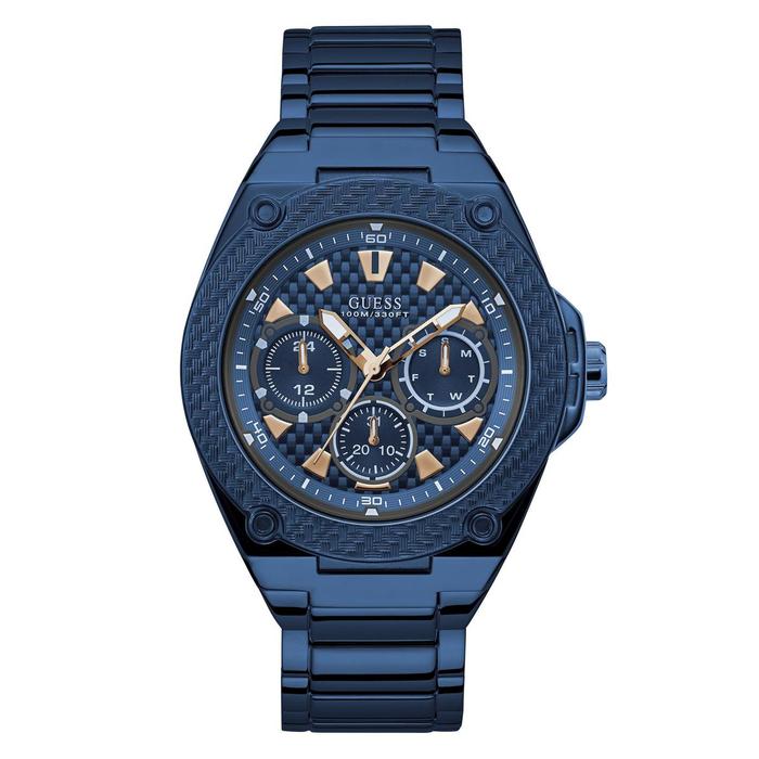 GUESS W1305G4 - Jam Tangan Pria Analog Stainless Biru Quartz