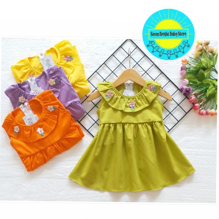 [ Seven Bright Baby ] Baby Janiece Dress Anak Perempuan Katun Adem