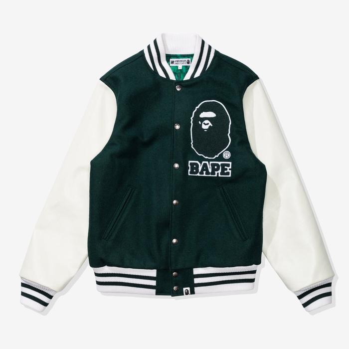 BAPE x Undefeated Varsity Jacket "Green"