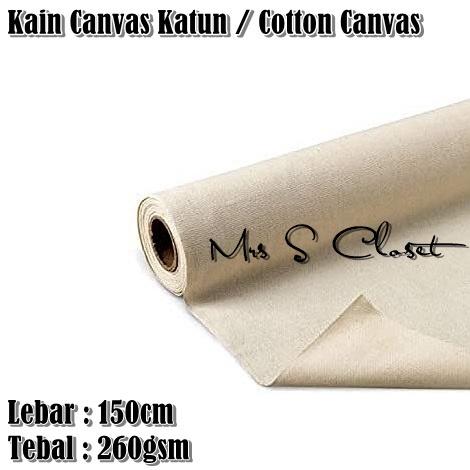 Kain Natural Kanvas Katun / Kain Canvas Cotton / Totebag Tas Kanvas