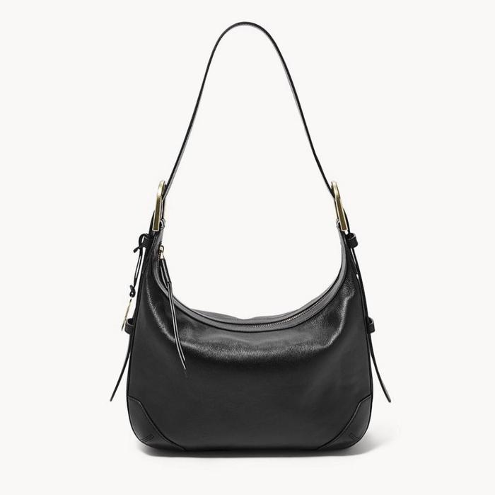 Fossil hannah black satchel
