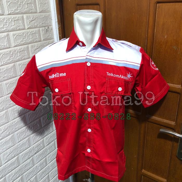 Baju indihome Telkom Akses Baju Telknisi Indihome Merah putih Terbaru