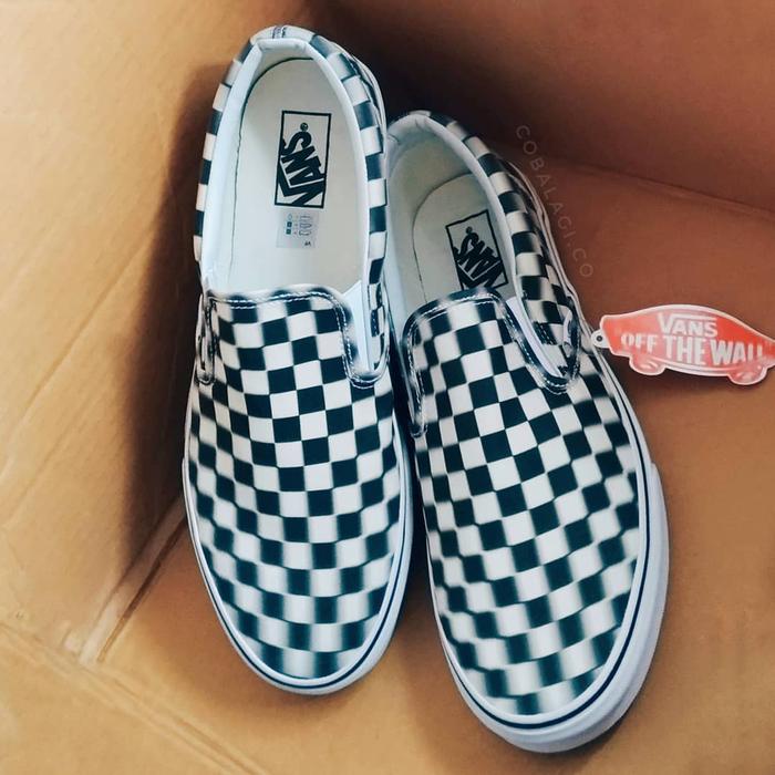 Vans Slip On Blur Checkerboard