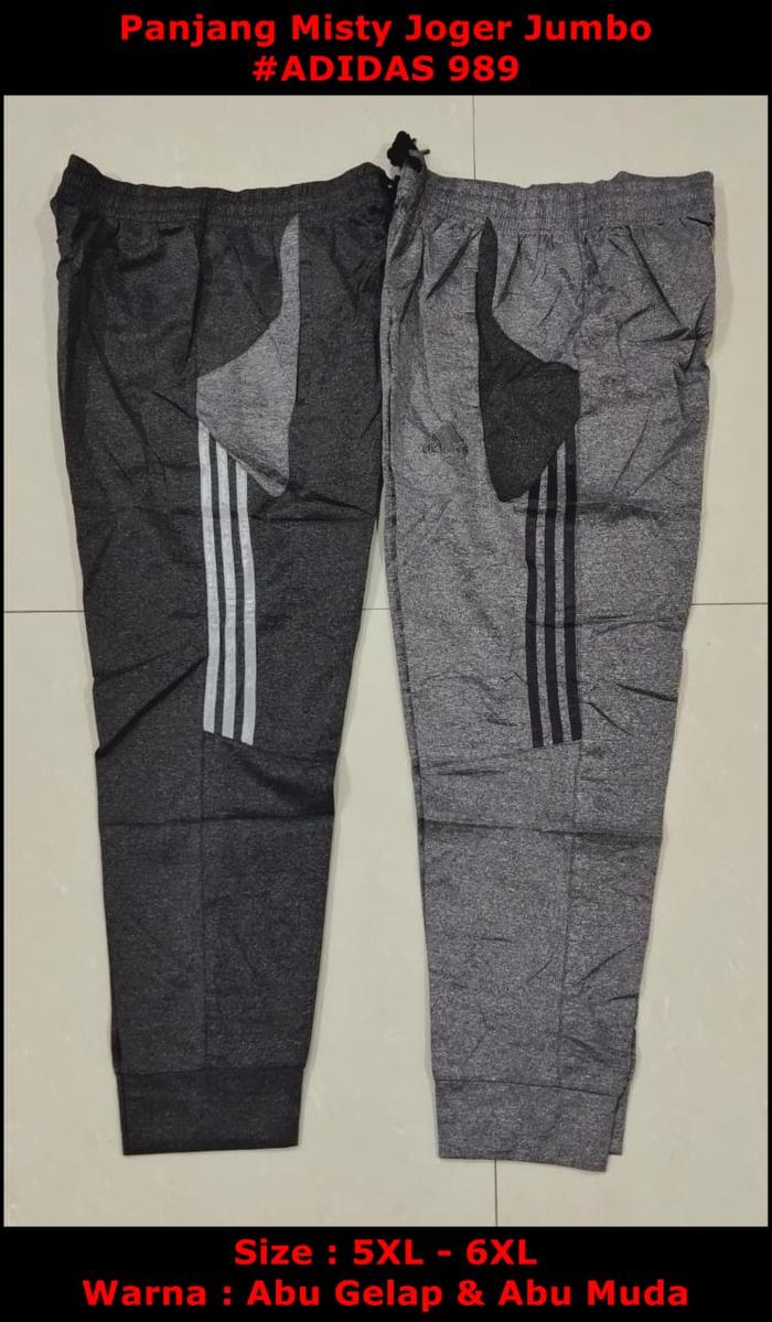 Celana Panjang Joger / Training 5XL & 6XL ADIDAS Grey/AbuTua&Muda 989