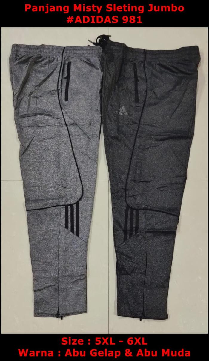 Celana Panjang Training / Joger 5XL & 6XL ADIDAS Grey/AbuTua&Muda 981