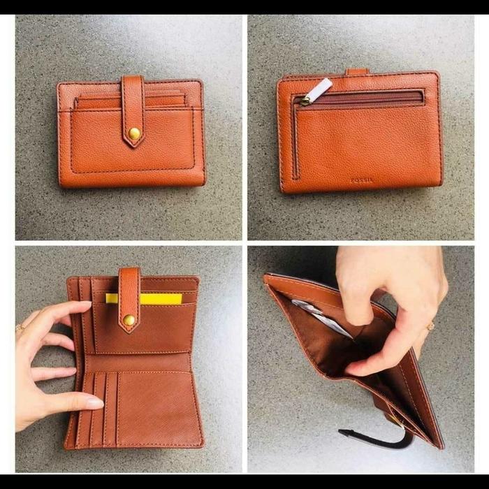 fossil myra multifunction brown wallet