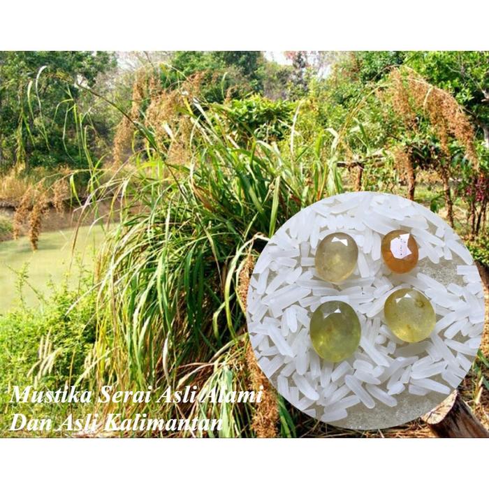 Batu Mustika Bunga Serai Asli Alami