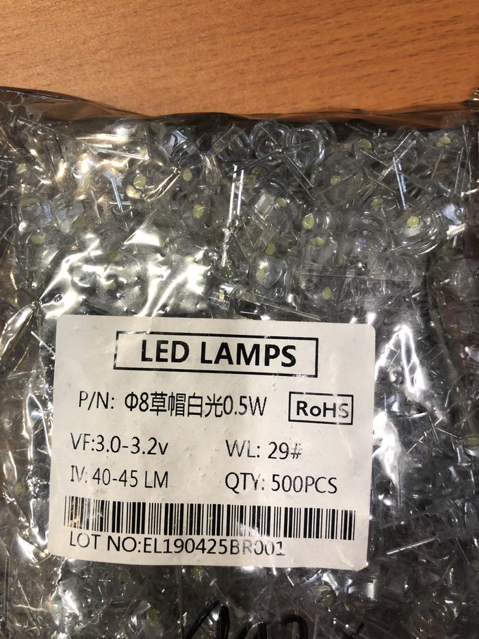 STRAW HAT LED 8MM PUTIH CAMPING TOPI LED CAMPING TOPI PUTIH