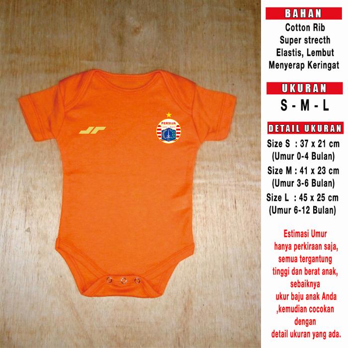 Jumper Bayi Persija TANPA SPONSOR romper bayi baju bola bayi