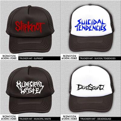 TRUCKER HAT - METAL GRINDCORE HARDCORE - TOPI JARING BAND