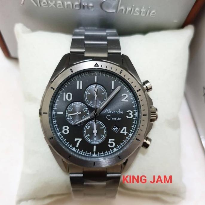 Jam Tangan Pria Alexandre Christie AC 6556 Original Grey