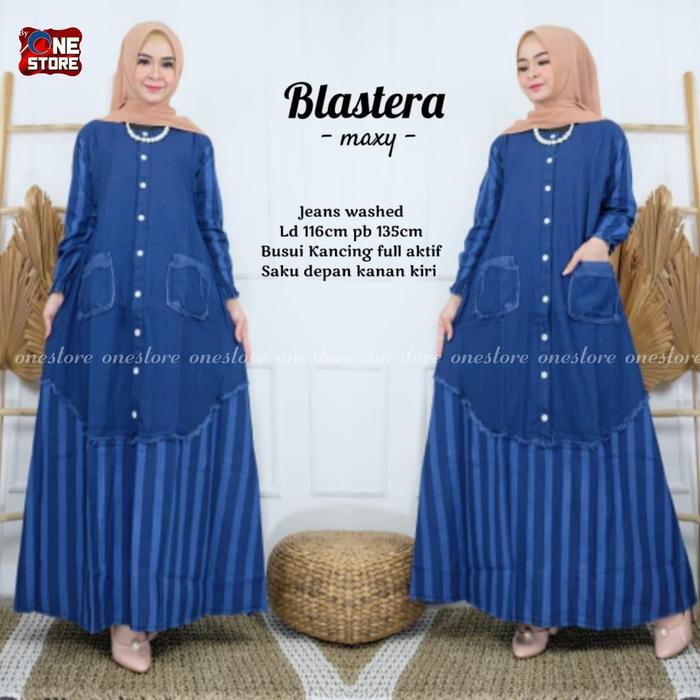 NEW BLASTERA MAXY GAMIS LONGDRESS TERUSAN WANITA TERBARU CASUAL MODIS