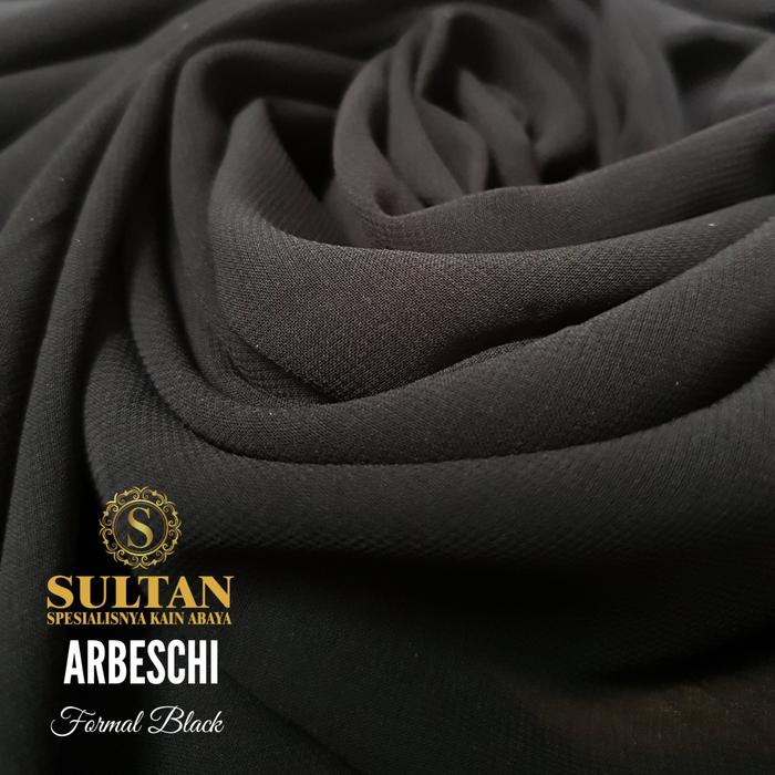 KAIN SULTAN SIFON ARAB ARABESCHI WARNA FORMAL JET BLACK