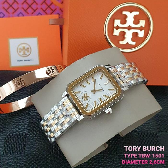 Jam Wanita Tory Burch TRB 1509 1500 1502 1501 Original 26mm Set Gelang