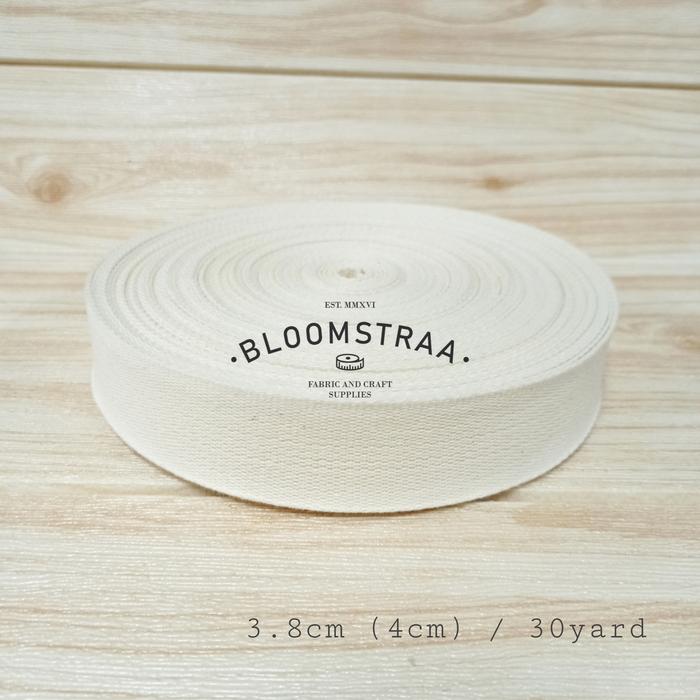 Roll Webbing Katun Tipis 4cm 40 mm Thin Cotton Webbing 4 cm 40 mm Tali