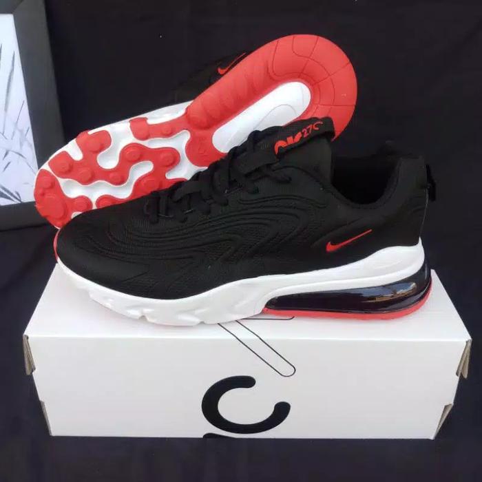 SEPATU NIKE AIR MAX 270 REACT BLACK RED ORIGINAL TERMURAH SNEA