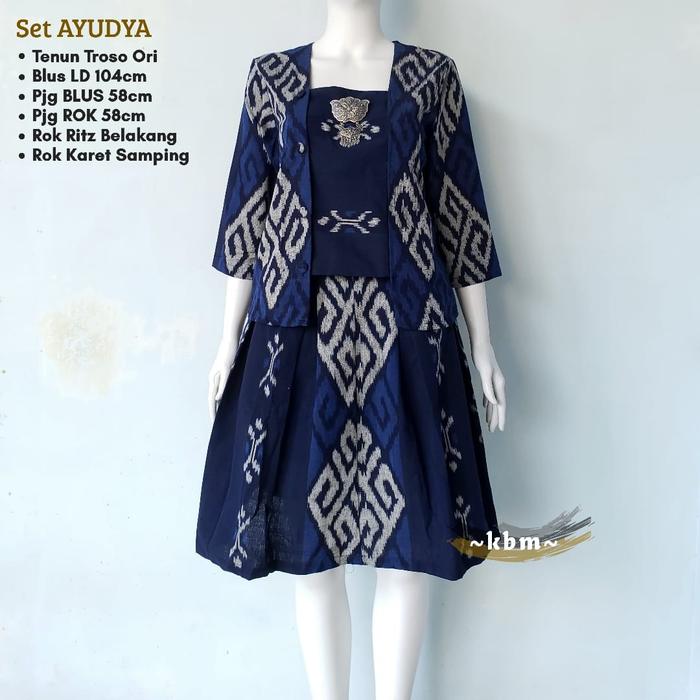 baju batik etnik set stelan rok blouse tenun