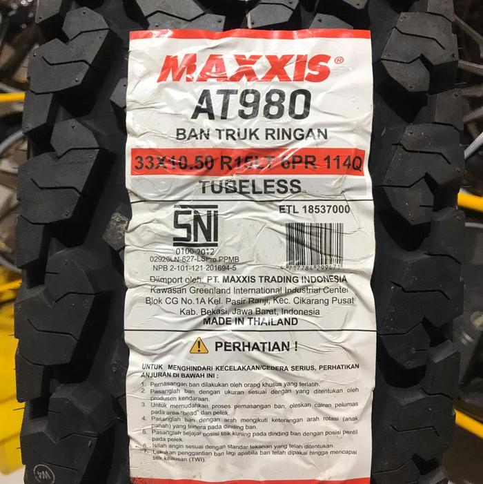Ban mobil maxxis 33 x 10.5 15 at bravo 980 r15