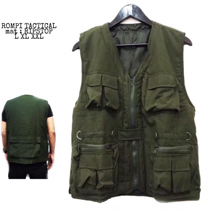 Rompi lapangan pria jumbo warna krem hijau army keren murah