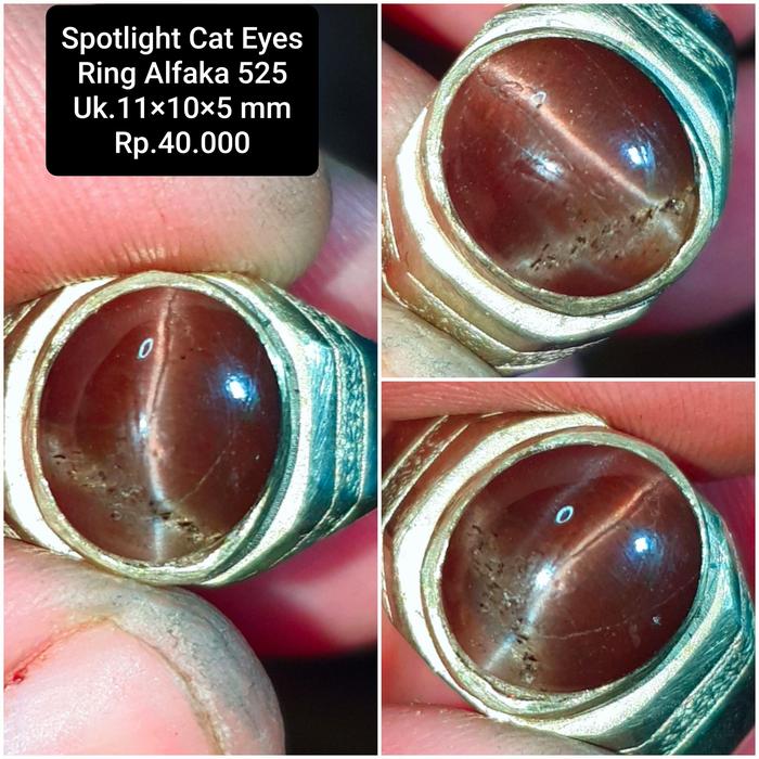 OBRAL PASTI MURAH CINCIN NATURAL BATU SPOTLIGHT CAT EYES GIWANG TOP HQ
