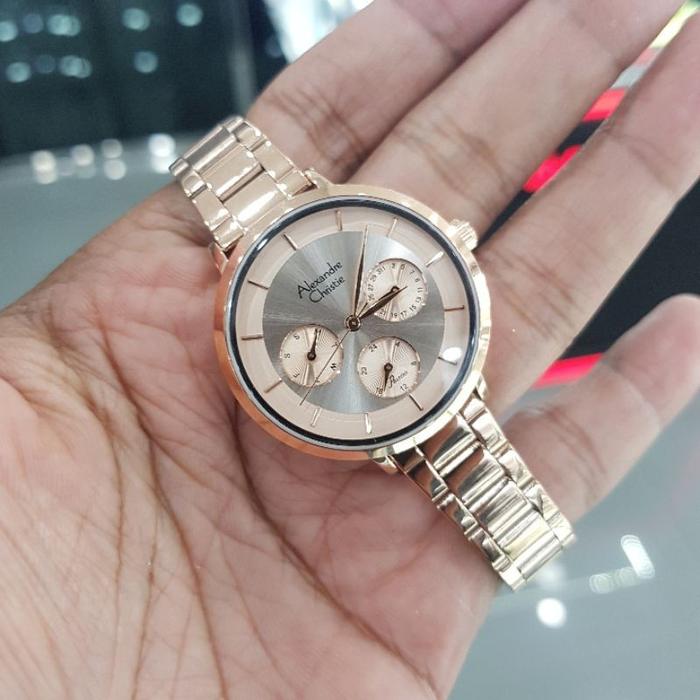 Alexandre Christie Original AC2871 Rosegold Jam Wanita Original
