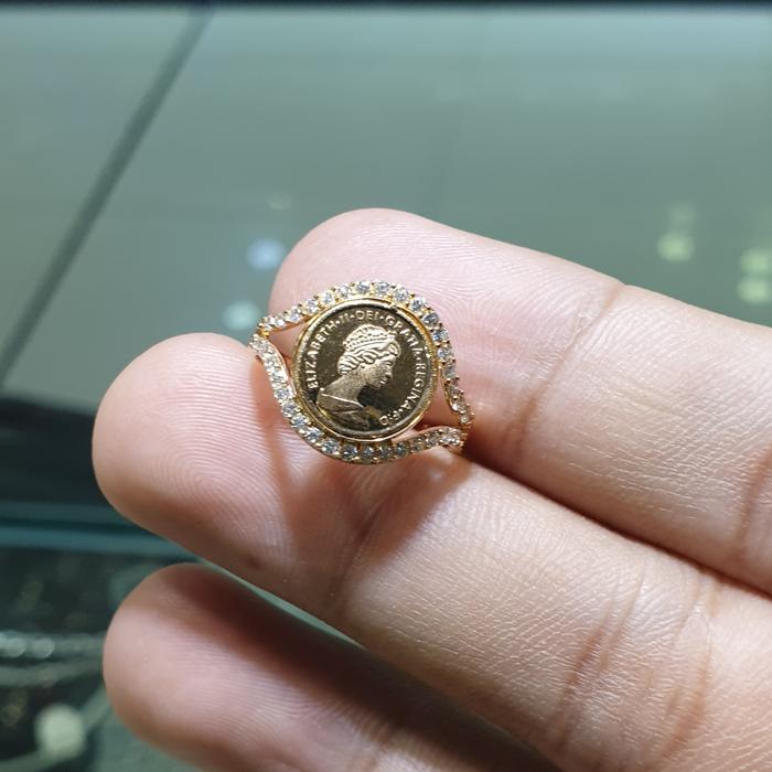 cincin emas 700 model koin elisabeht